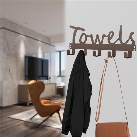 Over The Door Hooks Towel Rack Holder Heavy-Duty Organizer on Bathroom Cabinet - Picture 5 of 6